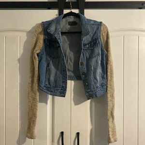 Cropped Jean/sweater jacket